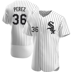 Men's Chicago White Sox Carlos Perez Authentic White Home Jersey