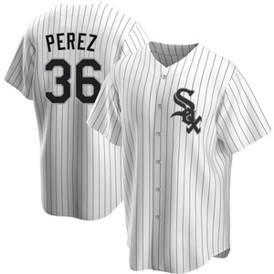 Men's Chicago White Sox Carlos Perez Replica White Home Jersey