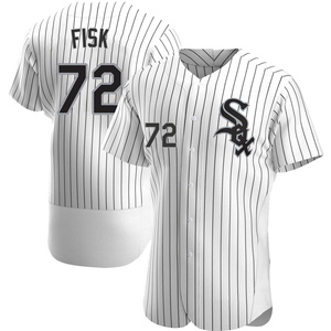 Men's Chicago White Sox Carlton Fisk Authentic White Home Jersey