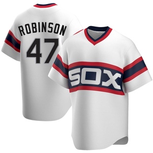 Men's Chicago White Sox Chuckie Robinson Replica White Cooperstown Collection Jersey