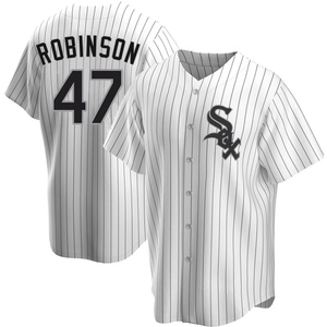 Men's Chicago White Sox Chuckie Robinson Replica White Home Jersey