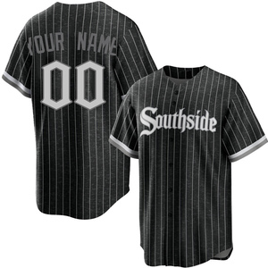 Men's Chicago White Sox Custom Replica Black 2021 City Connect Jersey