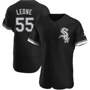 Men's Chicago White Sox Dominic Leone Authentic Black Alternate Jersey