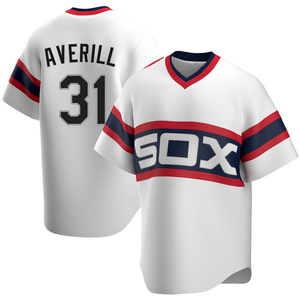 Men's Chicago White Sox Earl Averill Replica White Cooperstown Collection Jersey