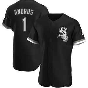 Men's Chicago White Sox Elvis Andrus Authentic Black Alternate Jersey