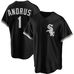 Men's Chicago White Sox Elvis Andrus Replica Black Alternate Jersey