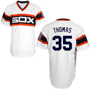 Men's Chicago White Sox Frank Thomas Replica White 1983 Throwback Jersey