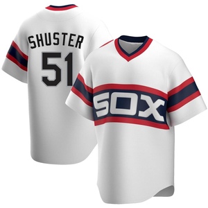 Men's Chicago White Sox Jared Shuster Replica White Cooperstown Collection Jersey