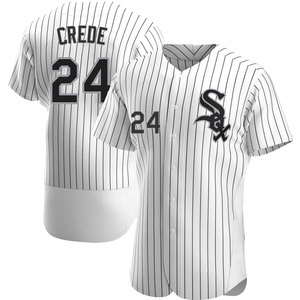 Men's Chicago White Sox Joe Crede Authentic White Home Jersey