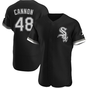 Men's Chicago White Sox Jonathan Cannon Authentic Black Alternate Jersey