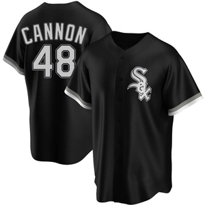 Men's Chicago White Sox Jonathan Cannon Replica Black Alternate Jersey