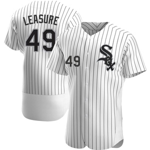 Men's Chicago White Sox Jordan Leasure Authentic White Home Jersey