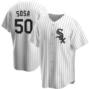 Men's Chicago White Sox Lenyn Sosa Replica White Home Jersey