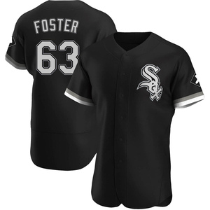 Men's Chicago White Sox Matt Foster Authentic Black Alternate Jersey