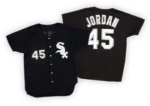 Men's Chicago White Sox Michael Jordan Authentic Black Throwback Jersey