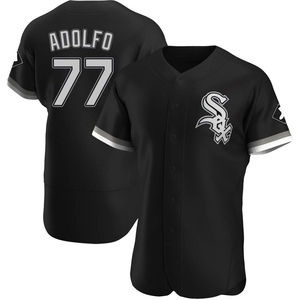 Men's Chicago White Sox Micker Adolfo Authentic Black Alternate Jersey