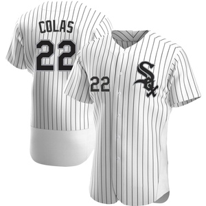 Men's Chicago White Sox Oscar Colas Authentic White Home Jersey