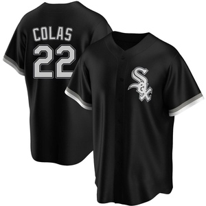 Men's Chicago White Sox Oscar Colas Replica Black Alternate Jersey