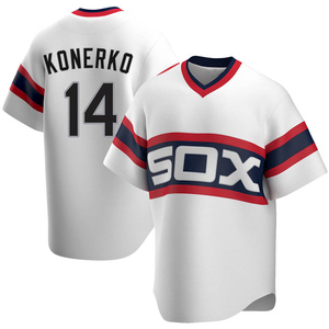 Men's Chicago White Sox Paul Konerko Replica White Cooperstown Collection Jersey