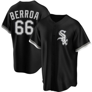 Men's Chicago White Sox Prelander Berroa Replica Black Alternate Jersey