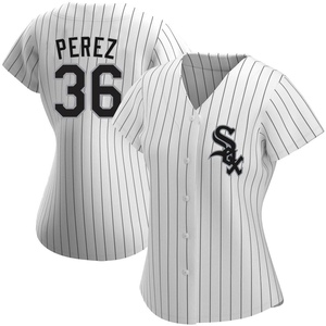 Women's Chicago White Sox Carlos Perez Authentic White Home Jersey