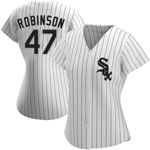 Women's Chicago White Sox Chuckie Robinson Authentic White Home Jersey