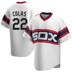 Youth Chicago White Sox Oscar Colas Replica White Cooperstown Collection Jersey