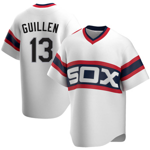 Youth Chicago White Sox Ozzie Guillen Replica White Cooperstown Collection Jersey